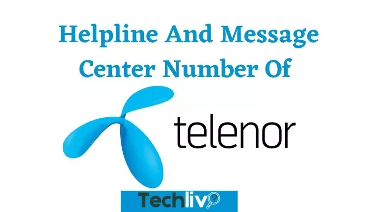 telenor message center number