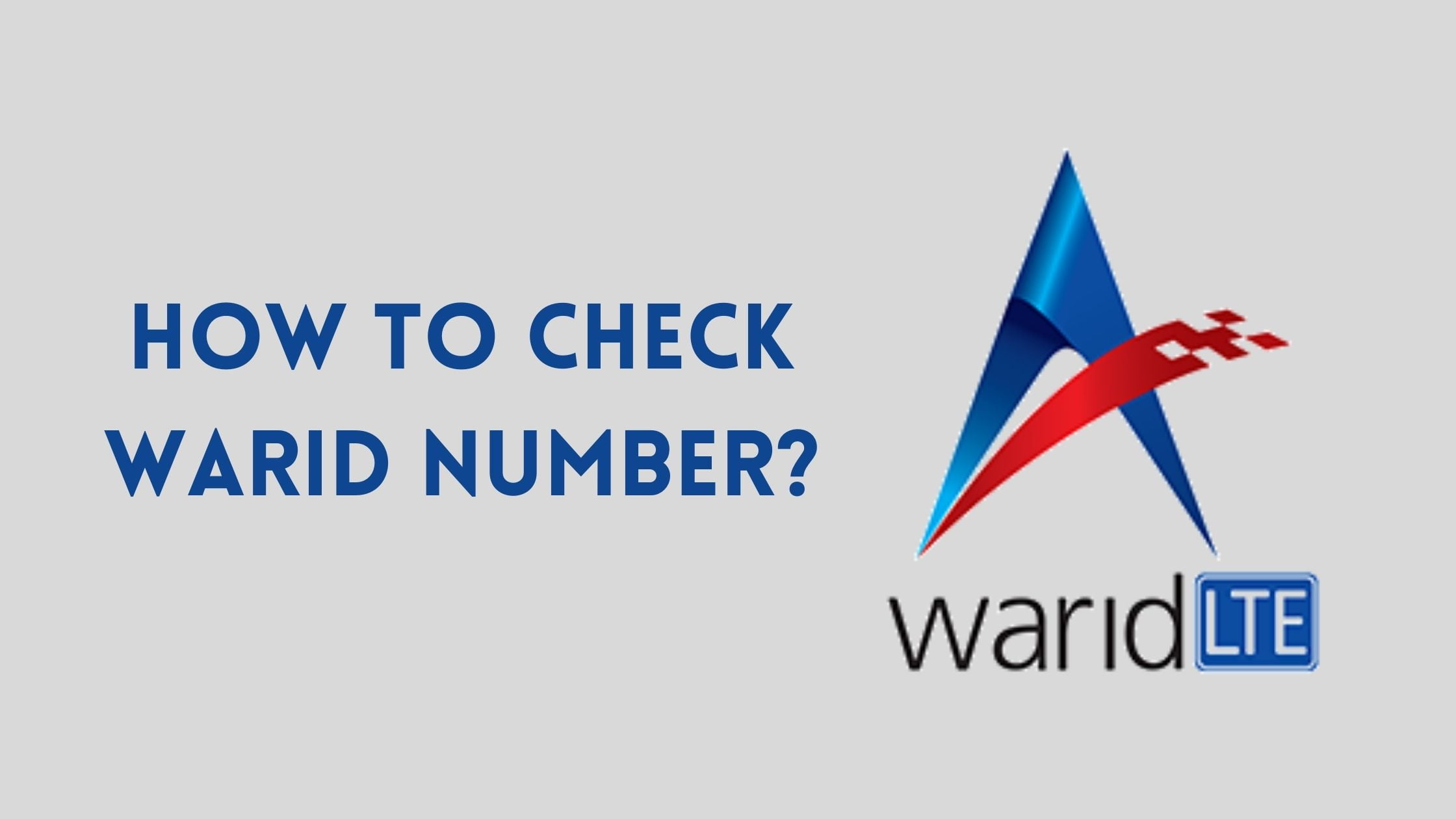 How to check warid Number