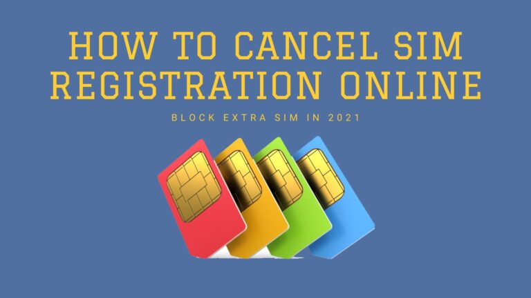 How To cancel sim registration online