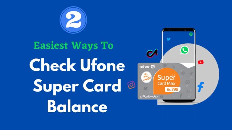 how to check ufone super card balance