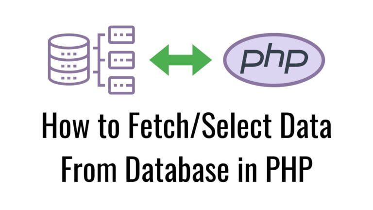 how to fetch data from database in php