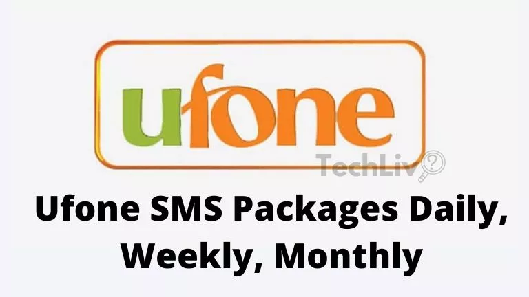 Ufone SMS Packages Daily, Weekly, Monthly