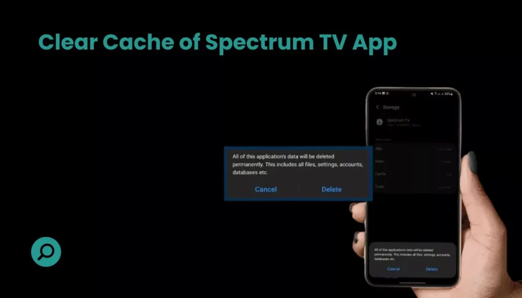 clear cache of spectrum tv app