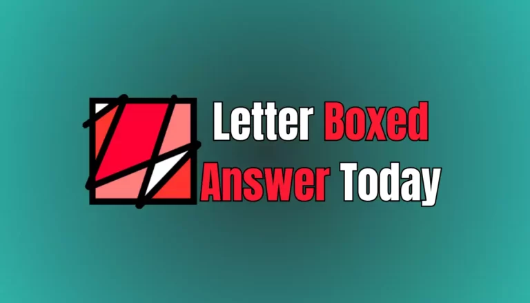 letter boxed answer today updated daily!